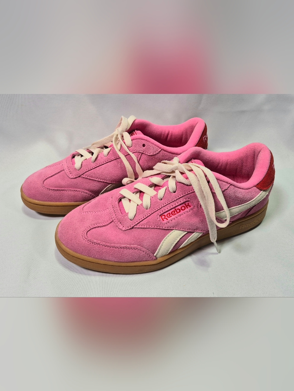 Reebok Pink & White Sneakers